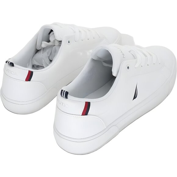 Nautica Graves Court Low-Top Sneakers Men White Navy US 8.5M EU 41-42